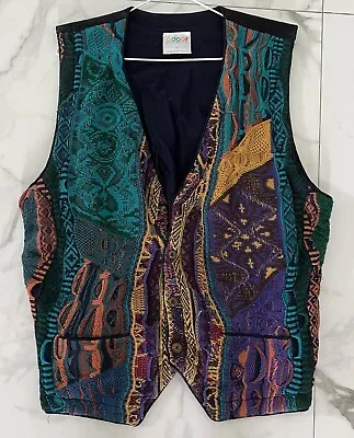 Vintage Coogi Australia 3D Knit Sweater Vest Mens Large Great Condition Pullover • $159.99