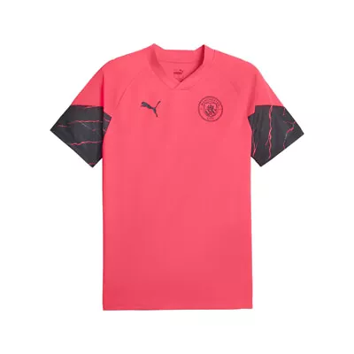 Puma Mcfc Training VNeck Short Sleeve Soccer Jersey Mens Pink  77285517 • $34.99