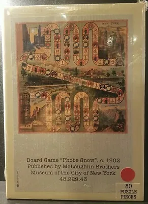 McLoughlin Bros Phobe Snow 1902 Board Game Factory Sealed 80 Piece Puzzle Rare • $49.99