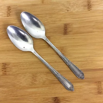 Wm Rogers IS Cotillion 1937 Two Teaspoons Silverplate International Silver • $9.99