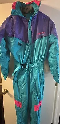 Vintage 80s NEVICA Ski Suit One Piece Snowsuit Function 18 Retro 40 EUC • $175