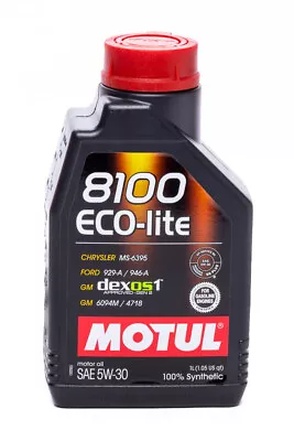 Motul Motor Oil - 8100 Eco-Lite - 5W30 - Synthetic - 1 L - Each • $28.17