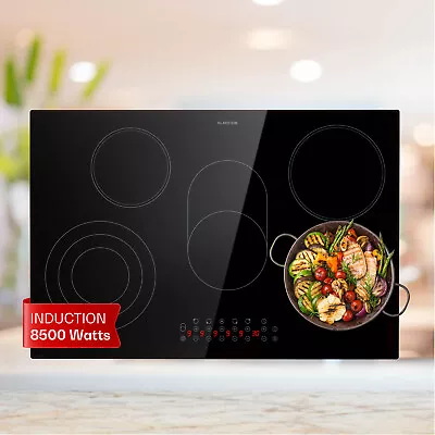 Induction Hob 80 Cm 5 Ring Electric Built In Range Cooker Glass Ceramic Touch  • £267.49