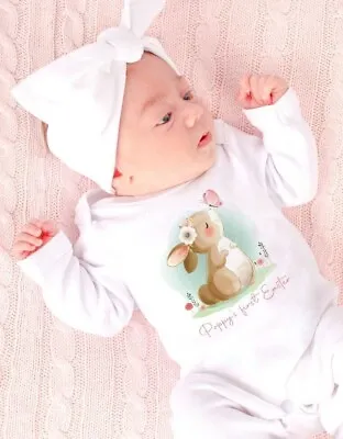 £8.99 • Buy My First Easter Bunny With Pink Text, Babygrow, Vest, New Baby Outfit, Cute 