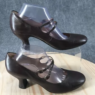 Me Too Heels Womens 9.5 Sorima Mary Jane Pumps Buckle Strap Comfort Brown • $20.99