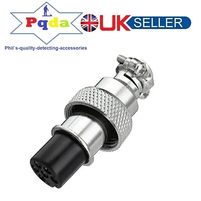 Metal Detecting Coil Lead Plug1 X New Replacement 6 Pin Plug. Fits Minelab. Etc • £9.99