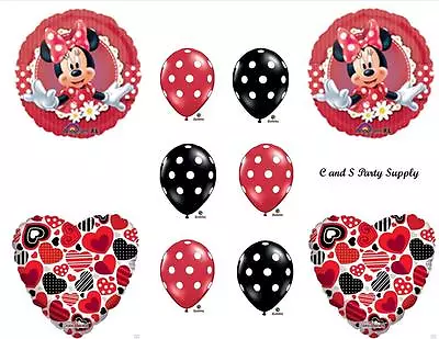 MAD ABOUT MINNIE HAPPY BIRTHDAY PARTY BALLOONS Decorations Supplies Mouse BABY • $13.75