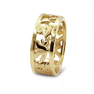 Masonic Wedding Ring In 9ct Yellow Gold - Standard Weight (6.5mm) Hallmarked • £272.90