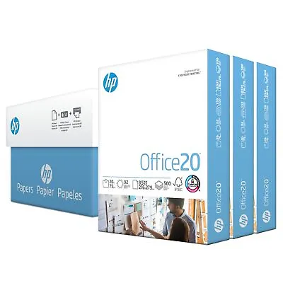 HP Printer Paper | 8.5 X 11 Paper | Office 20 Lb | 3 Ream Case - 1500 Sheets ... • $44.14