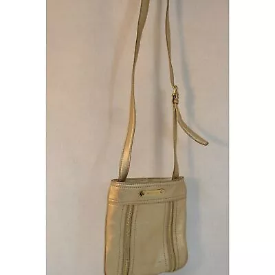 Michael Kors Slim Gold Cross Body Purse Bag Zipper Metal Hardware Pockets • $49.95