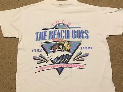 Vintage The Beach Boys Tour Anniversary Men T-shirt White Tee  All Sizes JJ1152 • $22.79