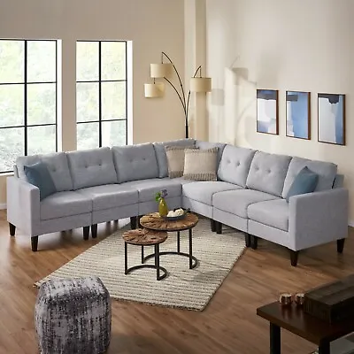 Marsh Mid Century Modern Extended Sectional Sofa Set • $1179.48