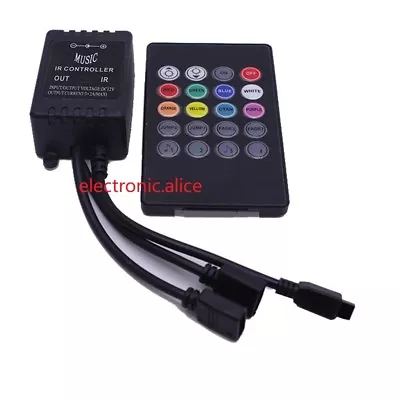 DC12V 20Key Double Outputs RGB IR Remote Music Controller For 5050 RGB Led Strip • $3.04