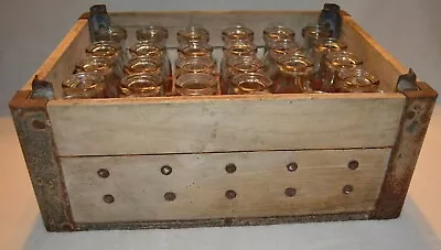 Antique Dairy Dale Milk Meyersdale Pa Wood Milk Crate Carrier With 29 1/2 Pint B • $224.95