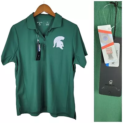 NEW Antigua Michigan State University Spartan MSU Polo Shirt Womens Size XL Golf • $19.99