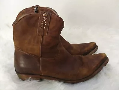 £69.30 • Buy Sexy, Handmade In Spain Sancho Ankle Boots 👢 Western Biker Womens Shoes Sz. 41