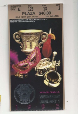 $9.99 • Buy 1992 Notre Dame Vs Florida Sugar Bowl Football Ticket Stub