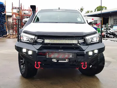 Steel Rocker Bull Bar Winch Compatible To Suit Toyota Hilux N80 2015-2018 • $1199