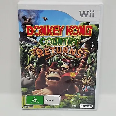 Donkey Kong Country Returns + Manual - Nintendo Wii Game PAL Complete • $19.95