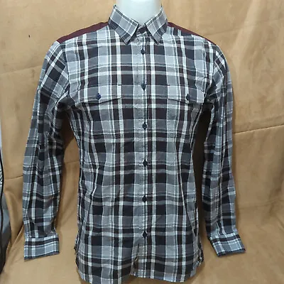 Zara Man Grey Check Slim Fit Shirt Size S Stunning Excellent Condition • £19.79