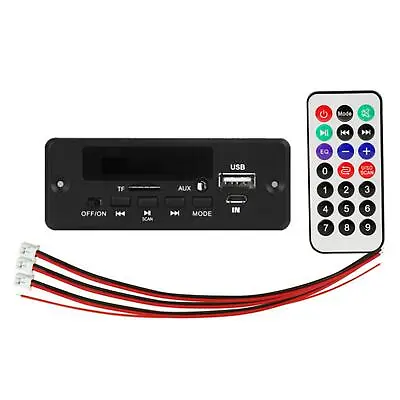 Bluetooth 5V-12V MP3 Player Decoder Board 2 * 25W Amplifier Car FM Radio Module • £10.43