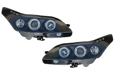 Citroen C4 Coupe 2004-2010 Projector Halo Angel Eye Rings Headlights Black Inner • $337.12