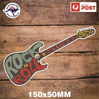Rock N Roll Guitar Sticker Fender Gibson • $5.99