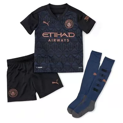 Manchester City 20-21 Toddler Baby Infant Shirt Shorts Socks Away Kit 1-2 Years • £19.99