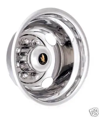 $347.99 • Buy Trailer 16  And 16.5  Stainless Steel Wheel Simulator Polished Wheel Covers