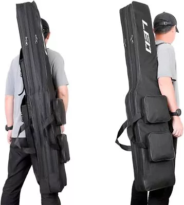 Travel Fishing Tackle Storage Bag 130cm Fishing Rod Reel Organizer Fishing Bag • $38.99