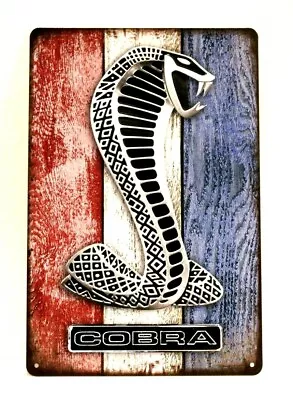 Shelby Cobra Tin Metal Sign Art Vintage Style Man Cave Garage Car Racing RWB XZ • $10.97