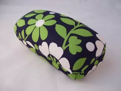 Vera Bradley Lucky You Clamshell Eyeglass Case Green Daisy Hard Case Blue • $16.95