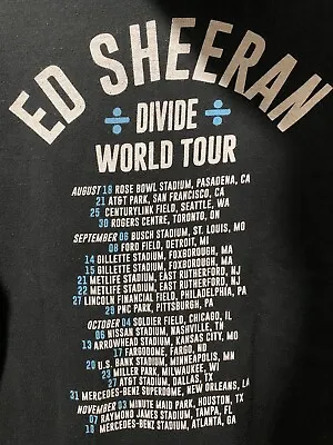 Ed Sheeran Divide World Tour Music Concert Band Sweatshirt Hoodie SMALL 19x24 • $14.99