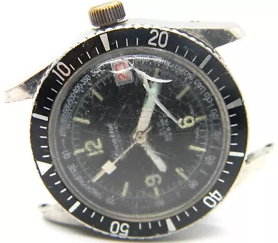 CJ227 Mens Vintage Lucerne Marine Diver Manual Tachymetre Swiss Watch Parts Lot  • $124.99