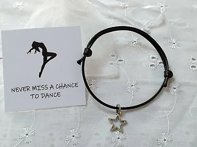 Never Miss A Chance To Dance  Bracelet Card & Bag Jazz Modern Freestyle Teacher  • £3