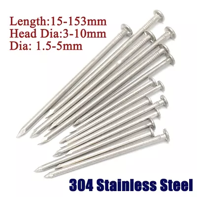 304 Stainless Steel Masonry Nails Countersunk Head Nails Flat Head Concrete Tack • £1.78