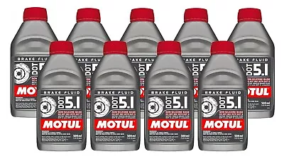 Motul DOT 5.1 - 4.5 Liters AM - Long Life Fully Synthetic Brake Fluid (9 X 0.5L) • $73.95