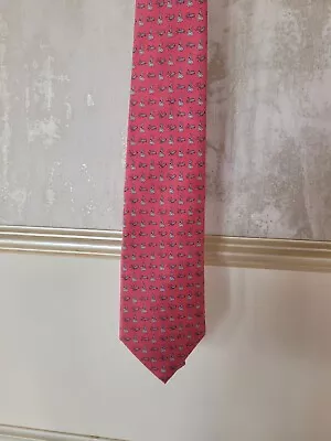Vineyard Vines Pink Tie Whales Mens Accessories Easter Tie Shep & Ian USA Silk  • $20