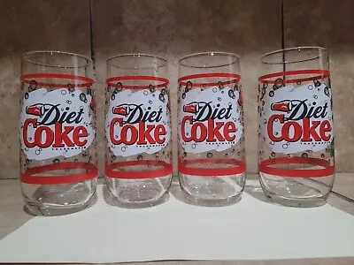 Coca Cola - Diet Coke Vintage Drinking Glasses - Lot Of 4 • $40