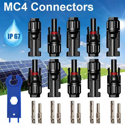 12/24 Pairs Connectors For IP67 MC4 Solar Panel 30A Line Plug Socket Male Female • $8.87