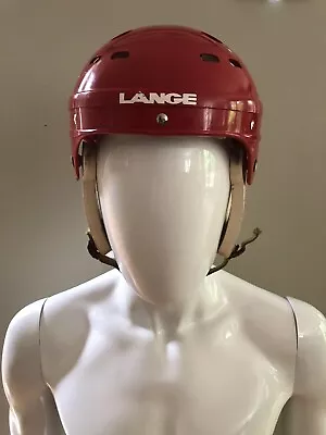 Vintage LANGE Stan Mikita Hockey Helmet - RED Guy Lafleur Style - RARE USA 🇺🇸 • $495