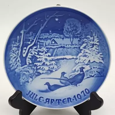 1970 Blue Decorative Christmas Plate Pheasant Bing & Grondahl B&G • $5.95