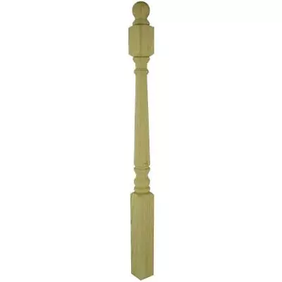 EVERMARK Newel Post 3 X48  Unfinished Red Oak Wood Ball Top Starting Heavy Duty • $73.95