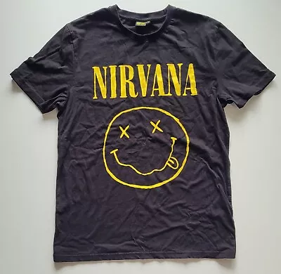 Nirvana Mens T-shirt Size L Black Pep&Co 2021 Smilie Face • $14.95