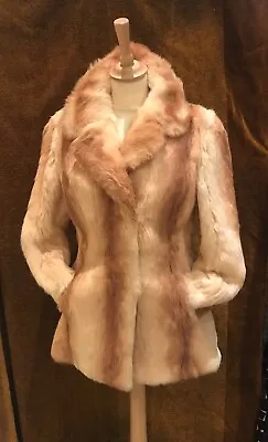 Real Peach Caramel Coney Soft Fur (Rabbit) Vintage Jacket 1970s Small  • $154.14