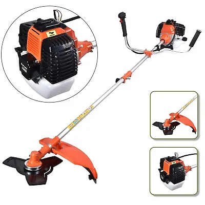 52cc Petrol Brush Cutter 2 In 1 Garden Grass Line Trimmer 2-Stroke Engine BC520 • £105.99