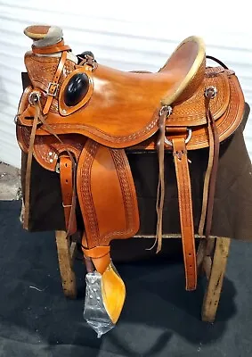 Wade Tree A Fork Premium Western Leather Roping Ranch Work Horse Saddle • $329