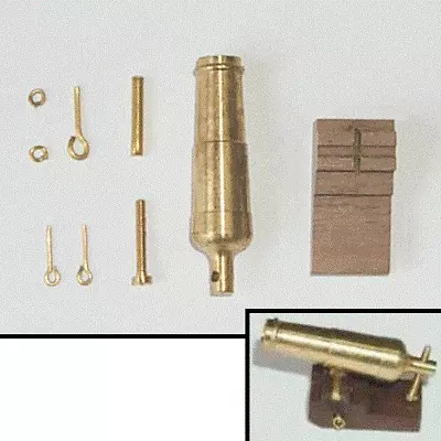 Cannon IN Brass For Mount Mantua 30600 0 25/32in Accessories For Modeling Naval • $9.83