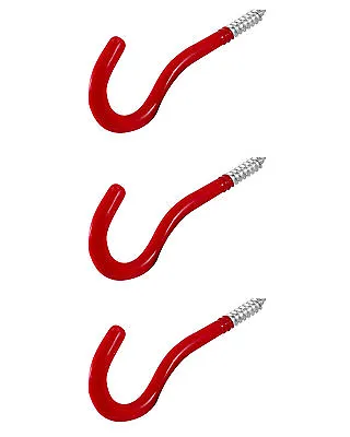 3pc General Purpose Storage Hanging Hooks Utility Tool Shed Garage Screw In  • £3.79