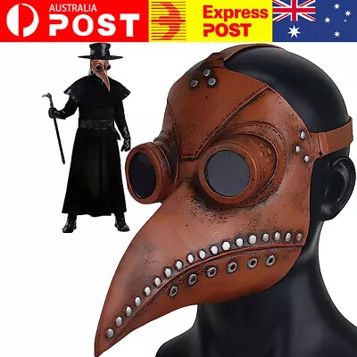 Party Hoilday Cosplay Full Face Mask Plague Doctor Long Nose Beak Bird Crow Mask • $9.89